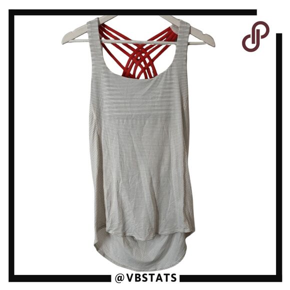 Lululemon Women's Stripe Free to Be Wild‎ 2-in-1 Tank Top Multicolor Size 2 - Picture 1 of 7
